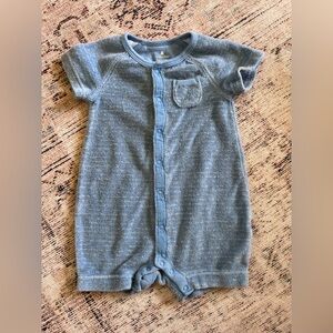 GAP Blue Kids One Piece Terry stripe romper